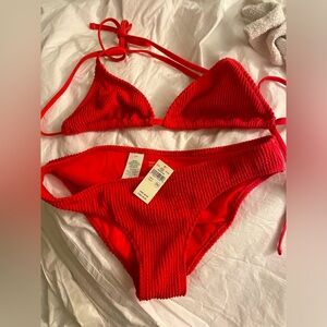 NWT aerie triangle bikini top SMALL
